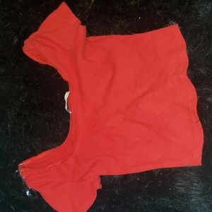 Red crop top medium